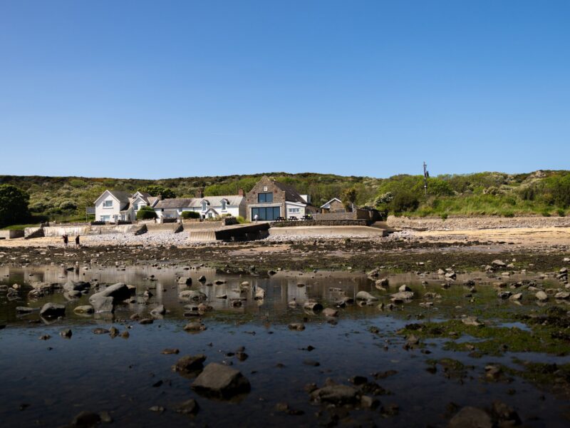 The Boat House beside the shoreline at Port Eynon